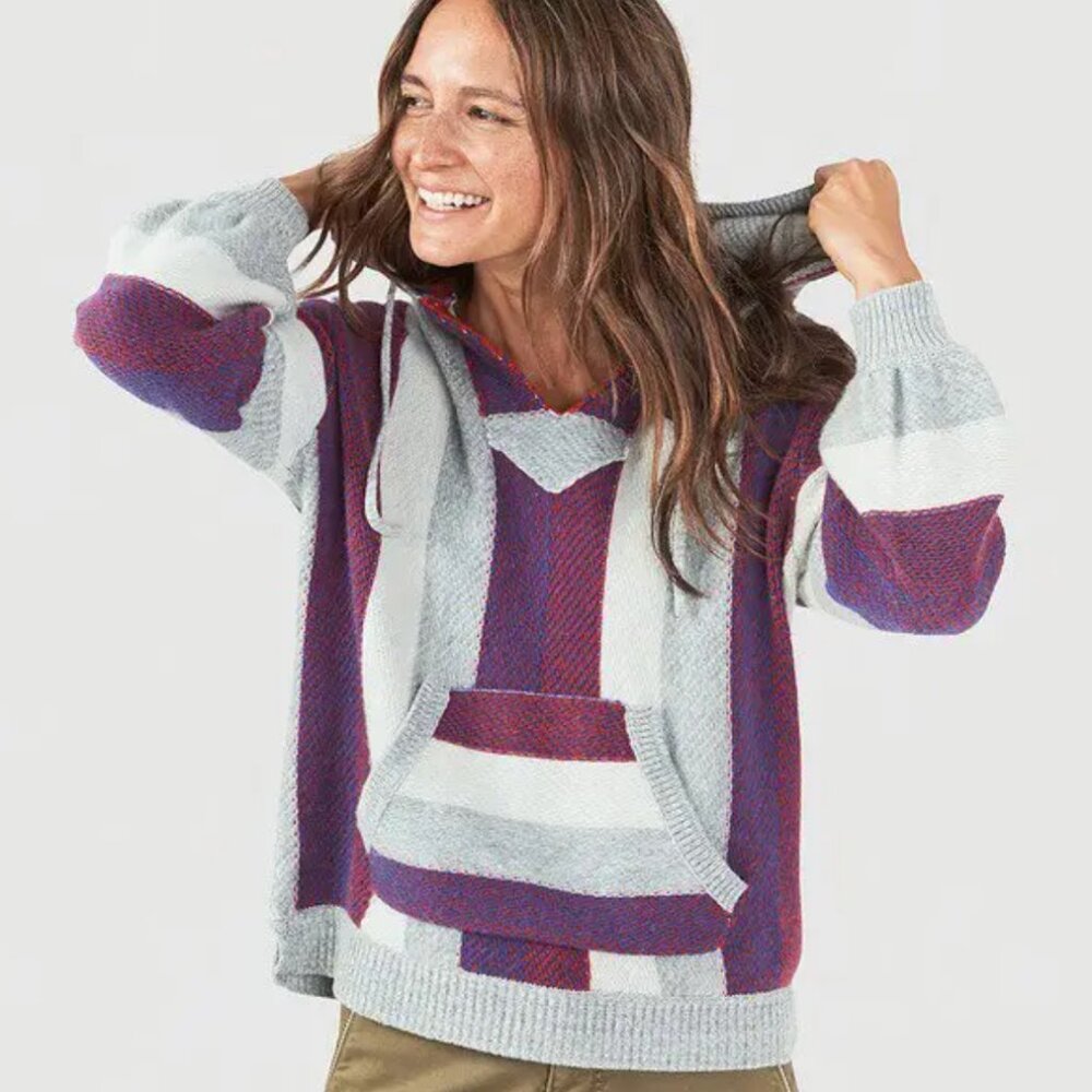 Faherty Gray Purple Striped Boulder Upstream Ponc… - image 6